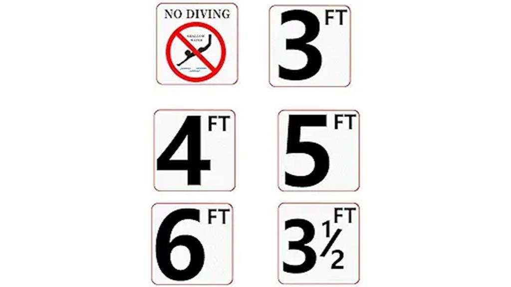 pool safety sticker set