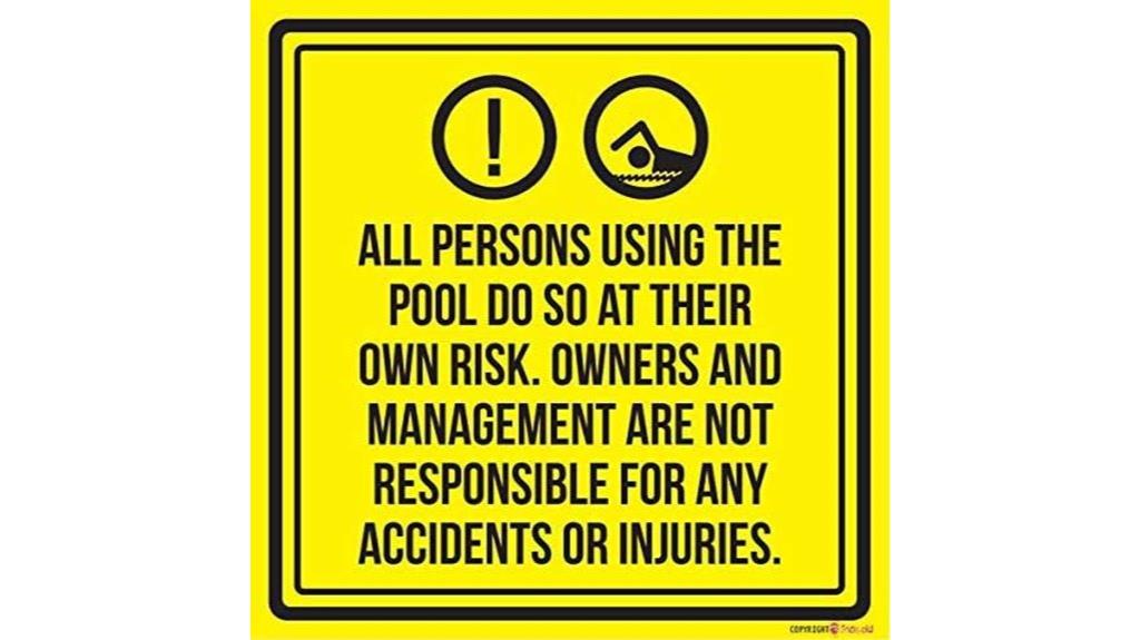 pool safety warning sign