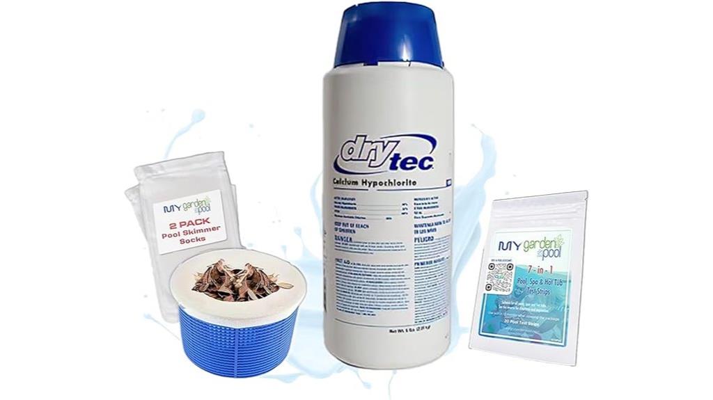 pool shock kit with test strips
