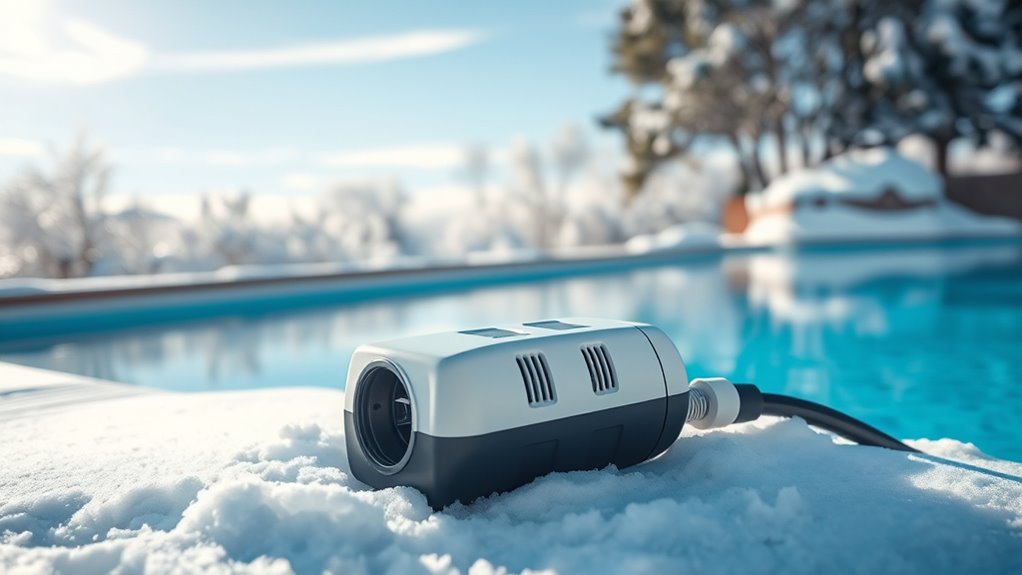 pool skimmer winter protection