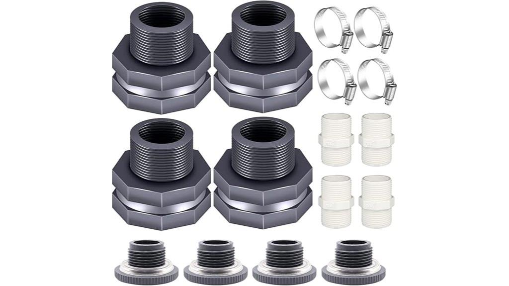 pvc bulkhead fitting set