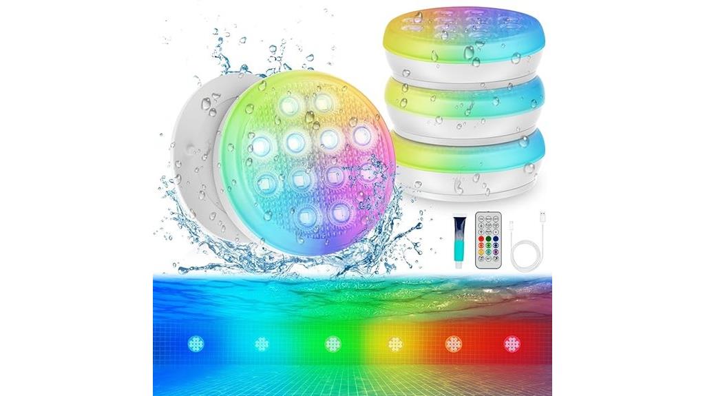rechargeable waterproof pool lights