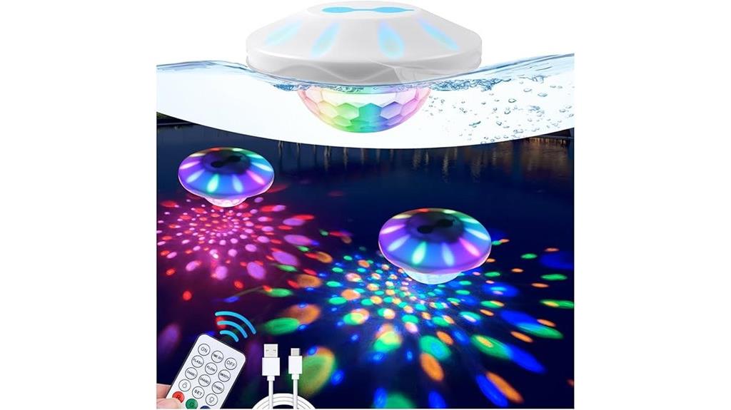 remote controlled floating pool lights