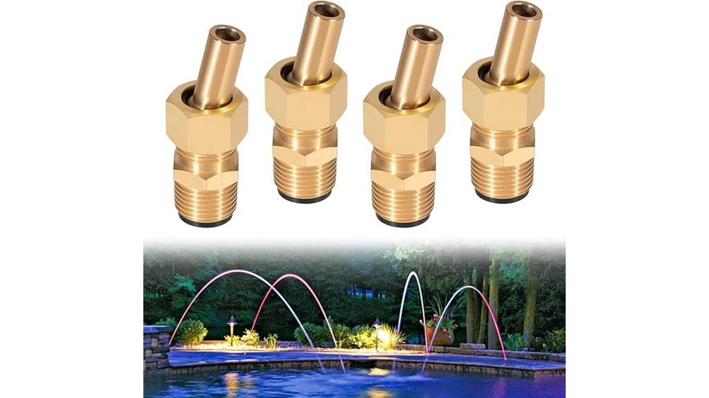 set of four brass jets