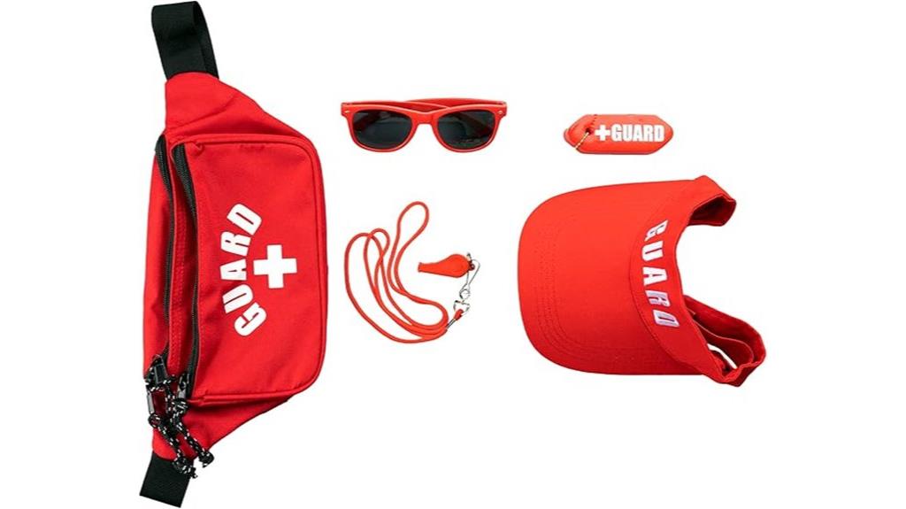 six piece lifeguard accessories set