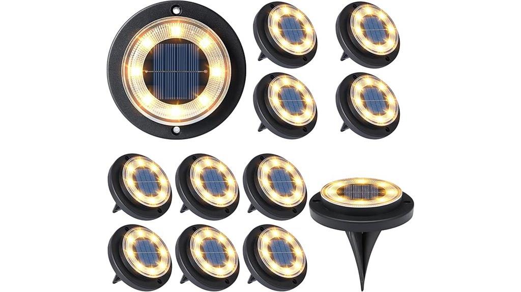 solar ground lights 12 pack