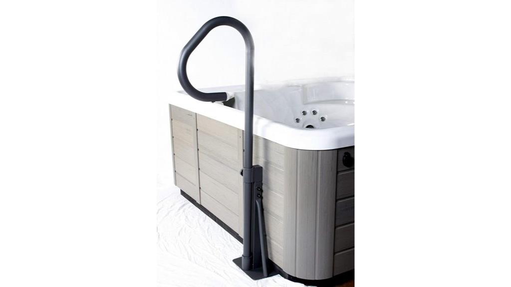 spa side handrail with led