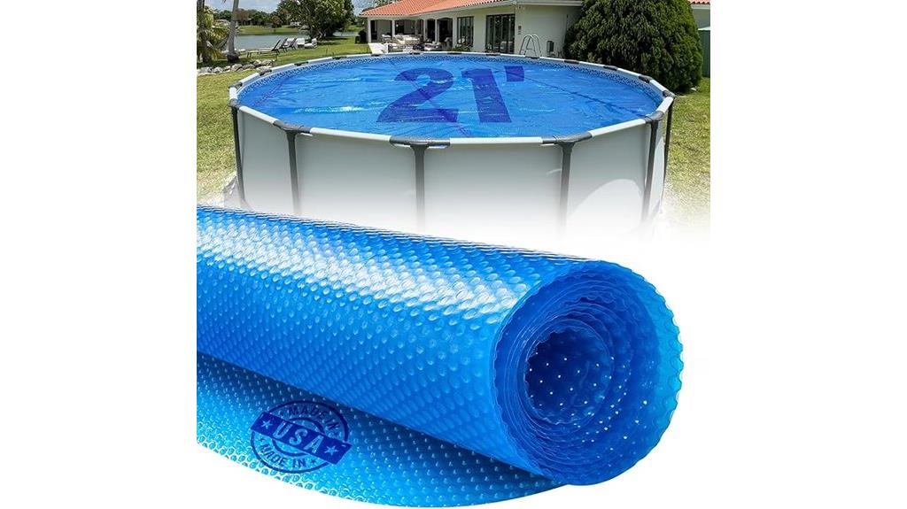 square 21 foot solar pool cover