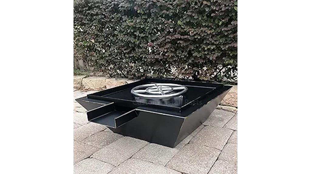 square stainless steel fire pit