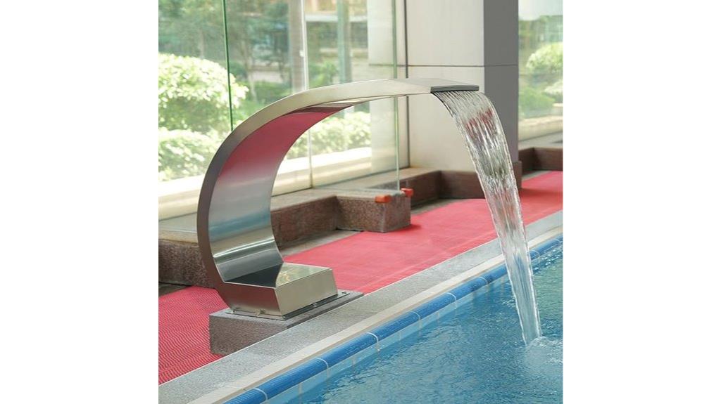 stainless steel pool fountain