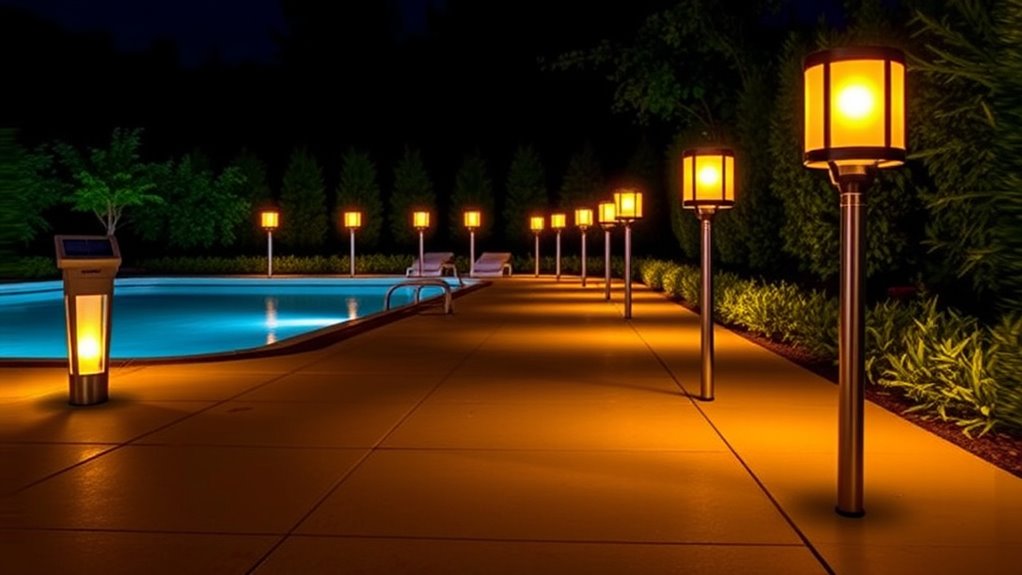 stylish solar pool lighting