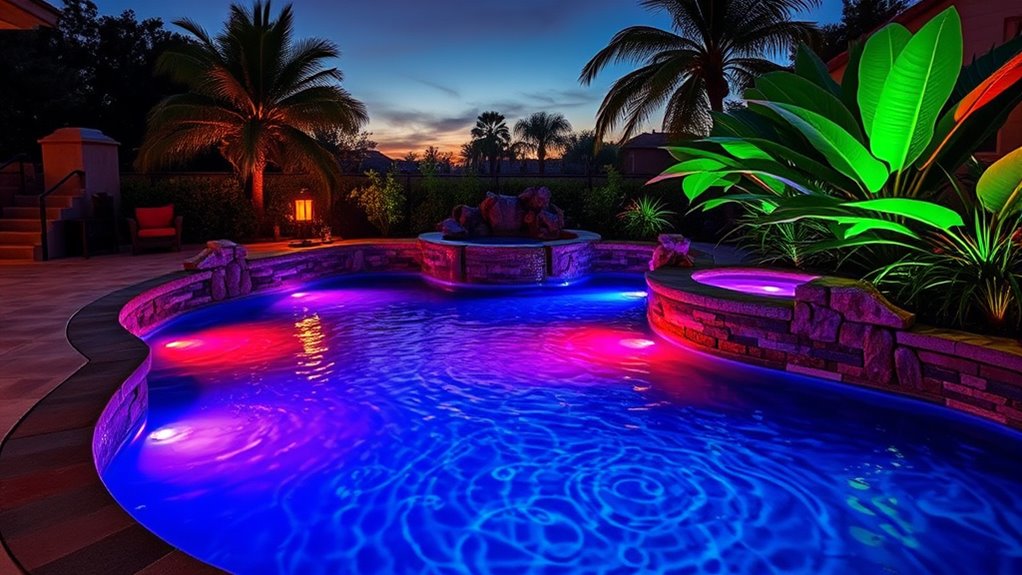 top color changing pool lights