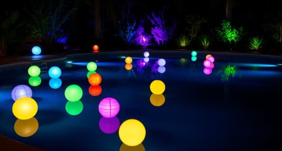 top floating pool lighting