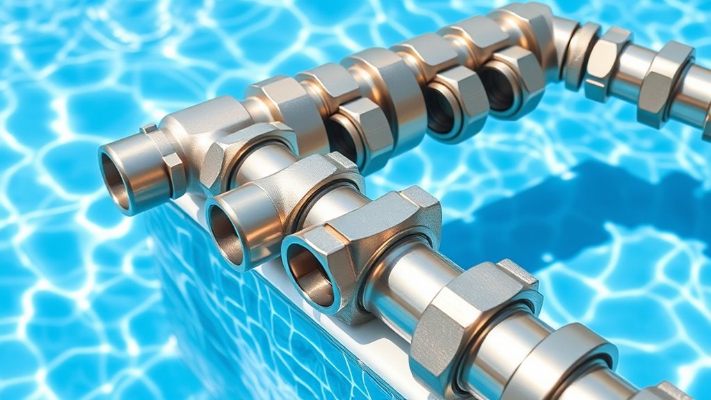 top pool union fittings
