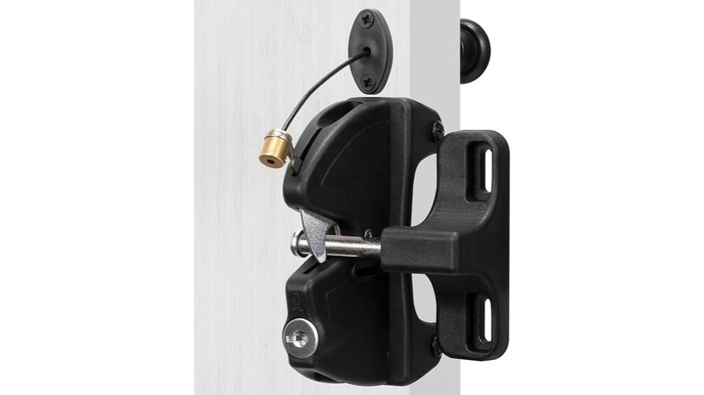 two sided lockable gate latch