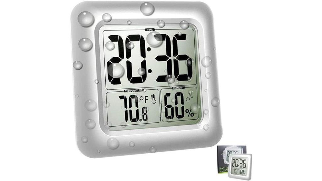waterproof shower wall clock