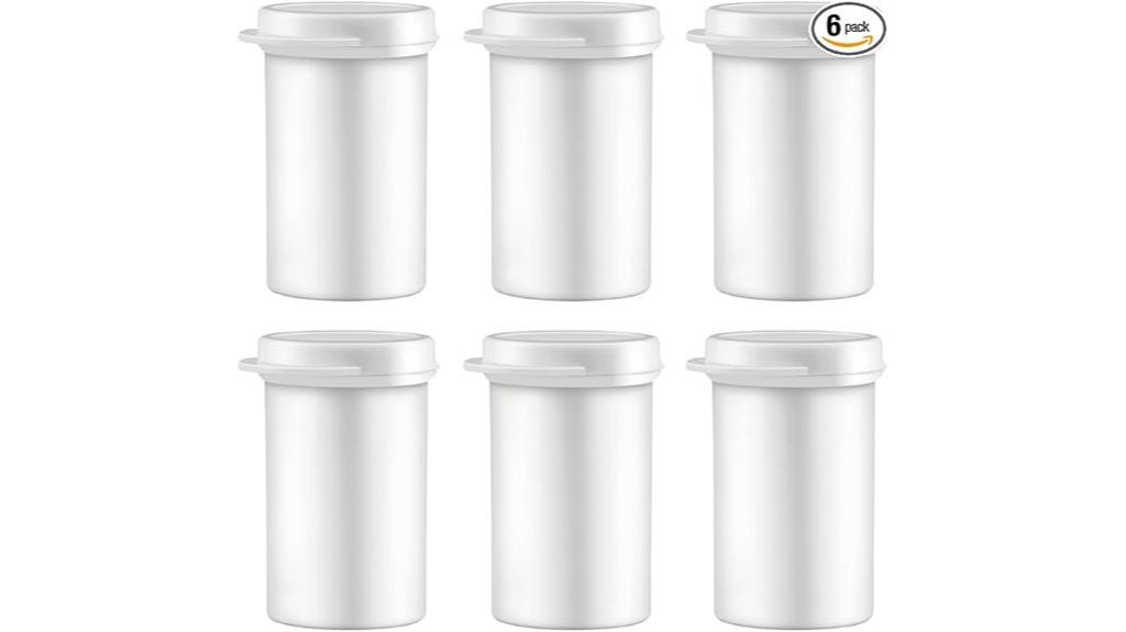 white 24 ml sample vials