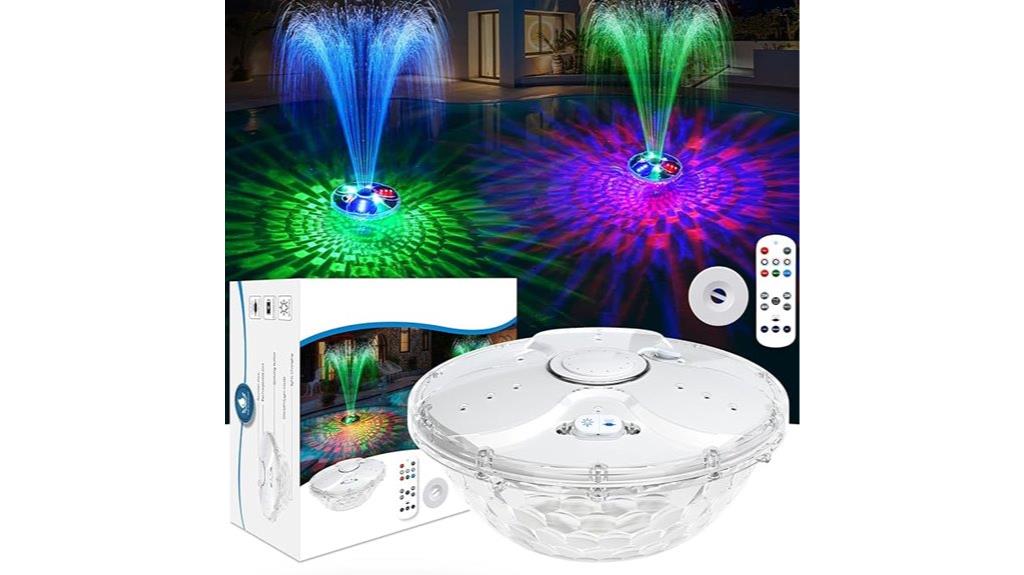 white remote controlled fountain