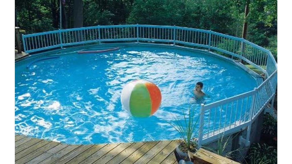 white vinyl pool fence
