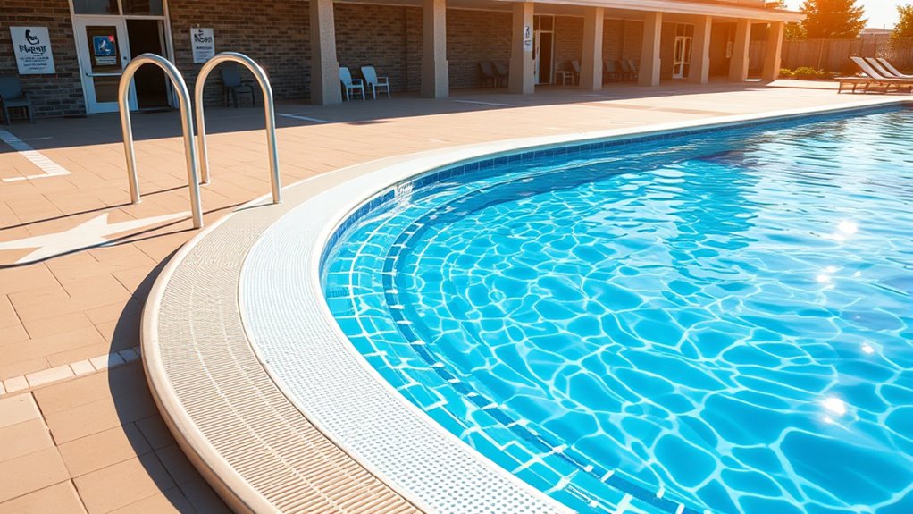 accessible signage and pool lifts