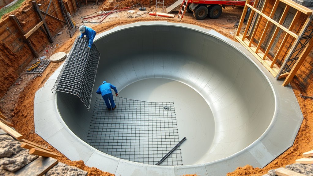 concrete pool installation steps