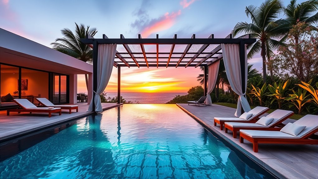 connecting poolside outdoor living