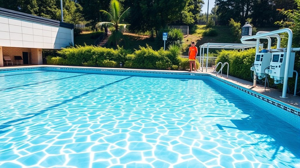 ensure chlorine and filtration