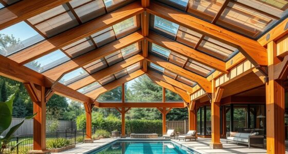 glulam timber pool enclosures