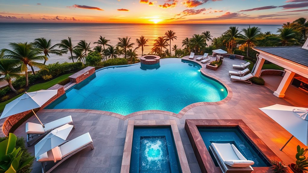 luxury resort style pools
