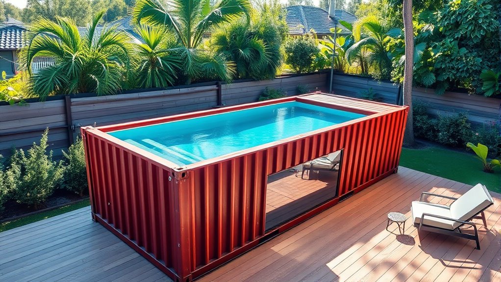 modular shipping container pools