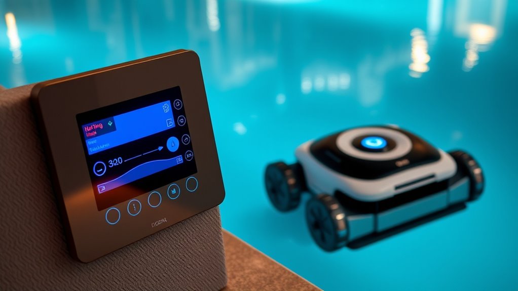 pool lighting and heating controls