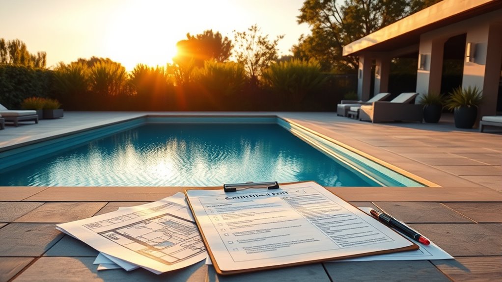 pool shape and material choices