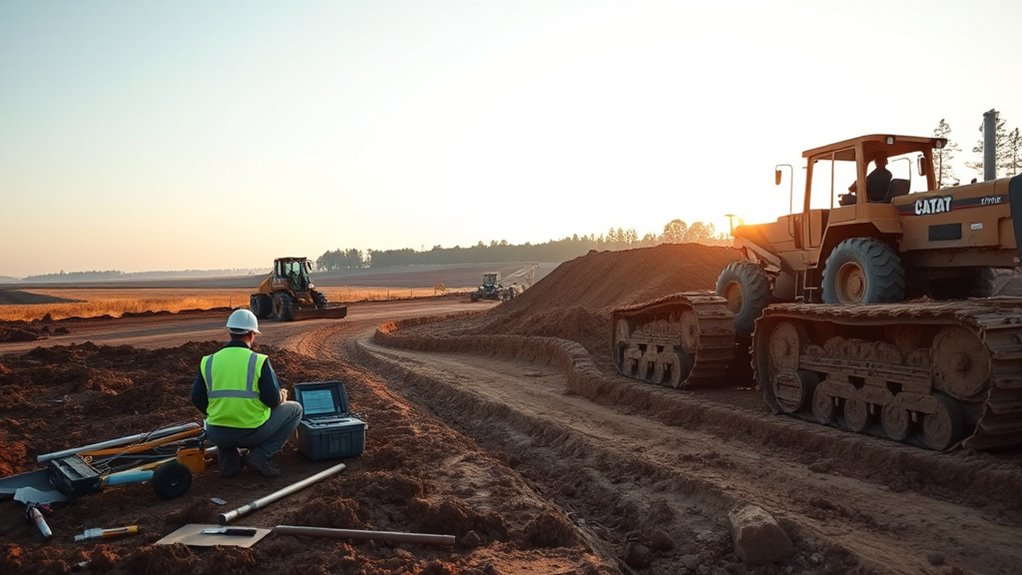 pool site grading testing