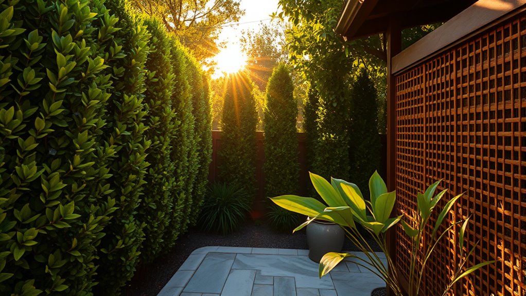 privacy through screens fencing