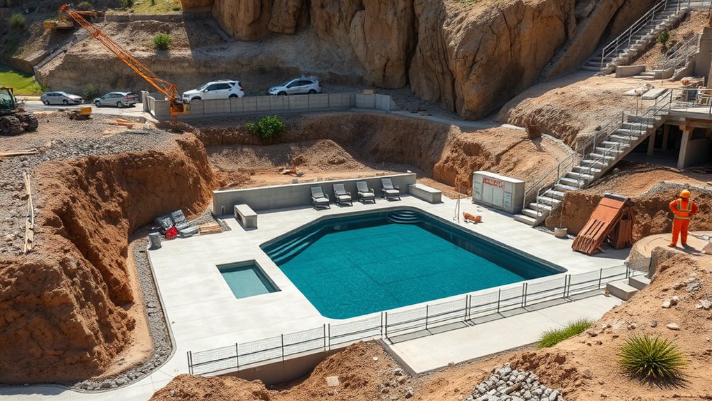 seismic resistant pool construction