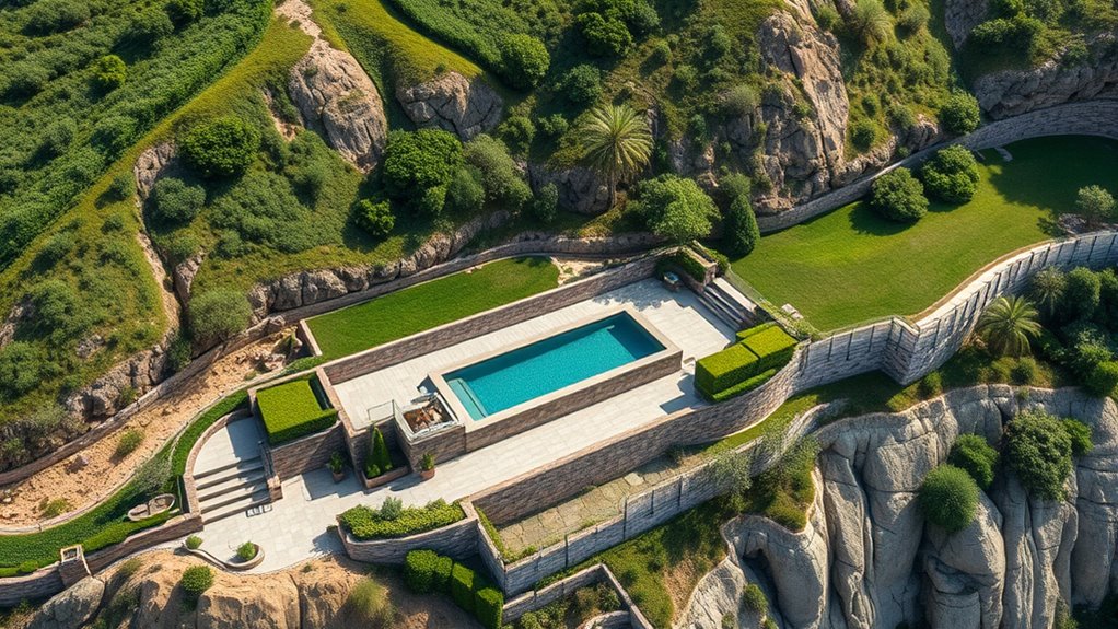 sloped terrain pool design