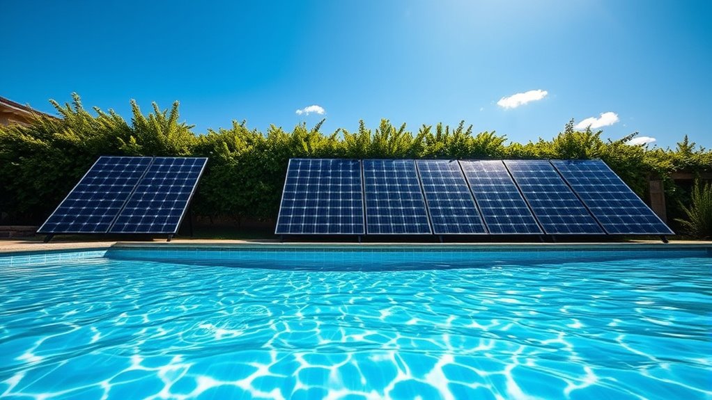 solar pool heating reduces emissions