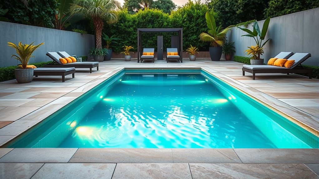 stylish efficient backyard plunge