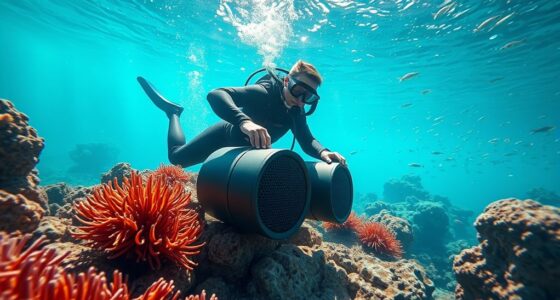 underwater audio speaker installation