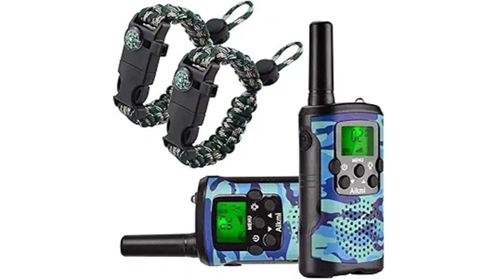 kids 22 channel blue camo walkie talkies
