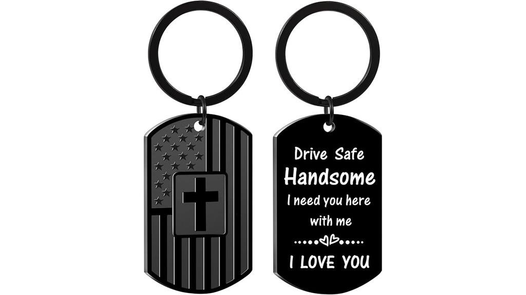 men s drive safe keychain