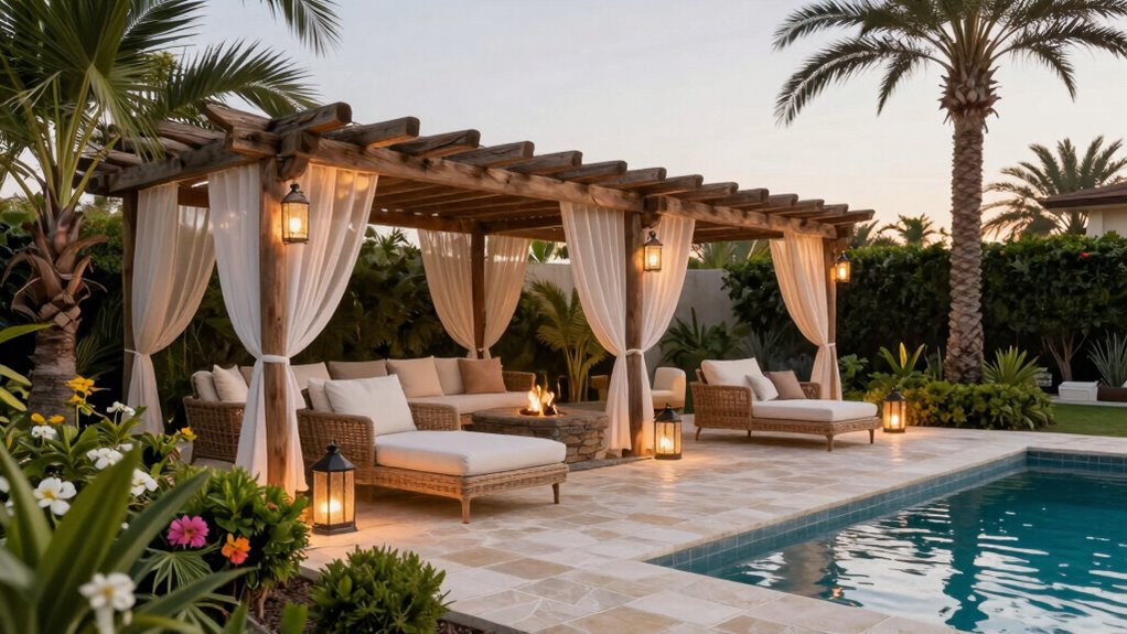 ambient lighting and water features