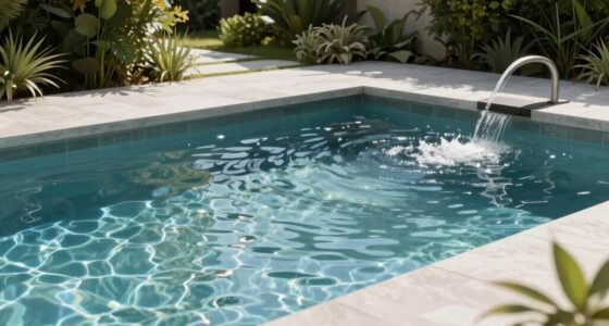 balanced pool water features