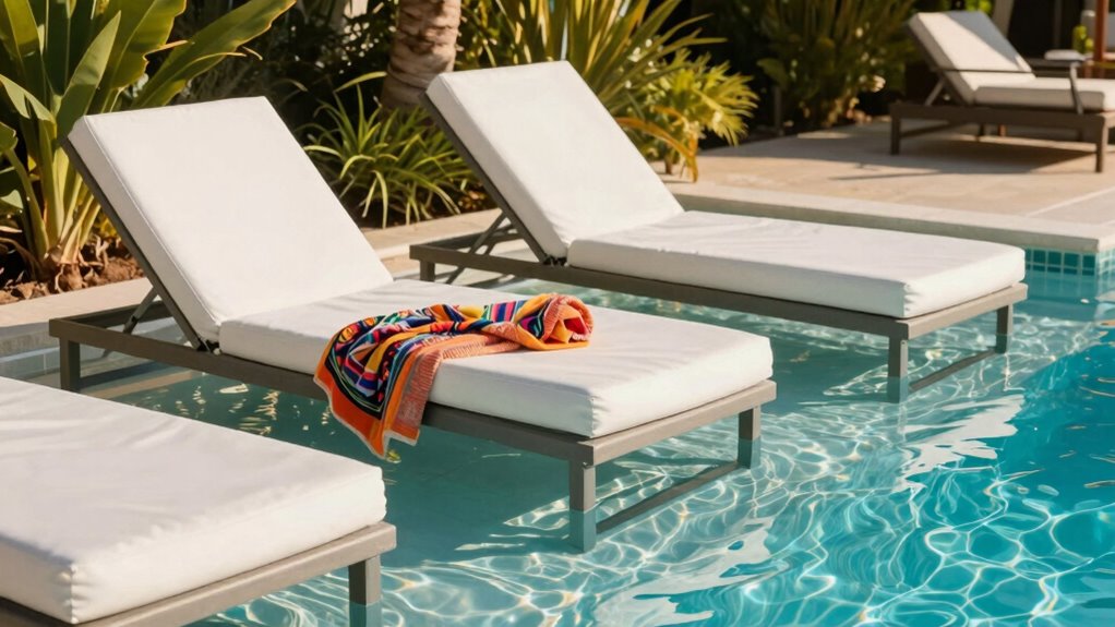 comfortable stylish pool seating