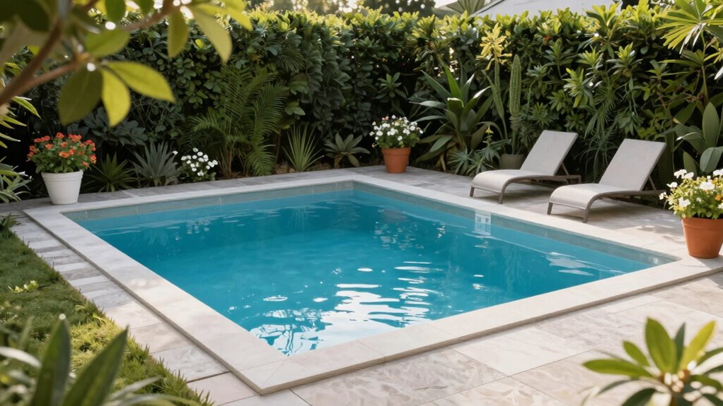 compact luxury backyard pools