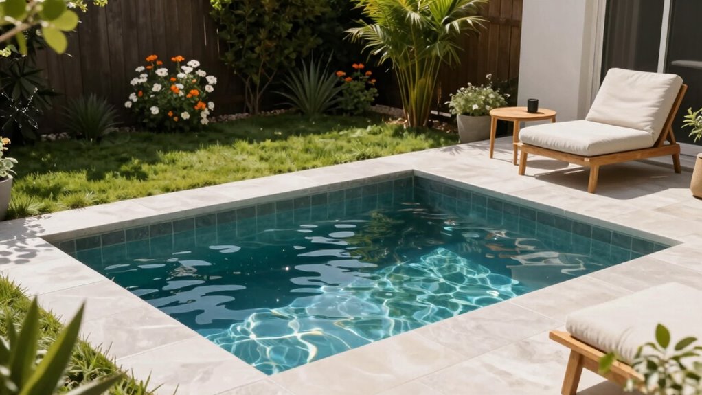 compact stylish backyard pools