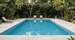 create a calm minimal pool