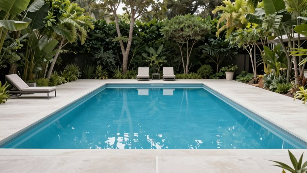 create a calm minimal pool