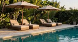 create a peaceful pool retreat