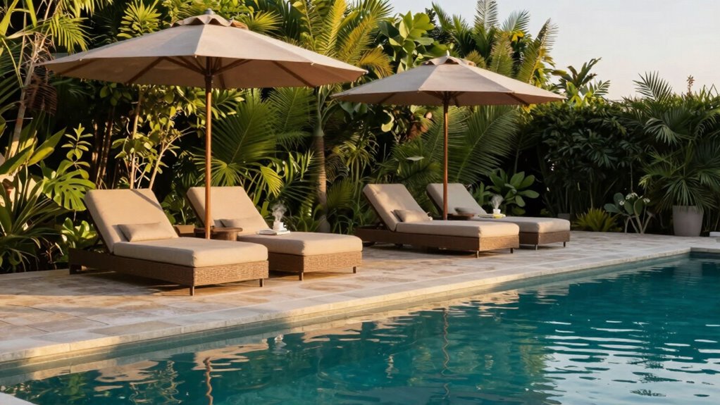 create a peaceful pool retreat